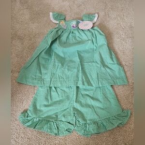 Classic Whimsy Green Gingham Amy Short Set, Size 8